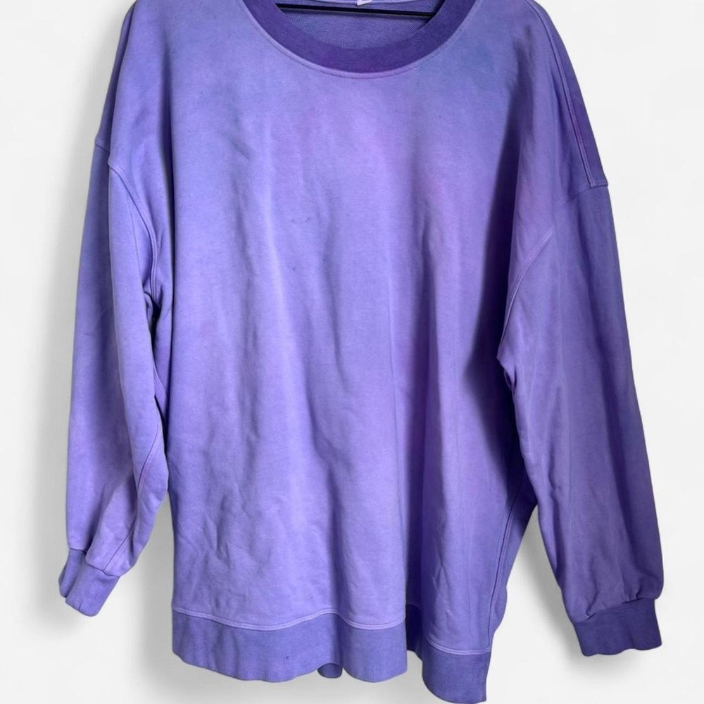 Lululemon Oversized Crewneck Sweatshirt Hand Dyed Flawed Sz XL